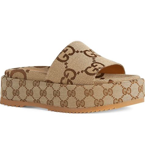 gucci logo platform sandals|gucci platform sandals nordstrom.